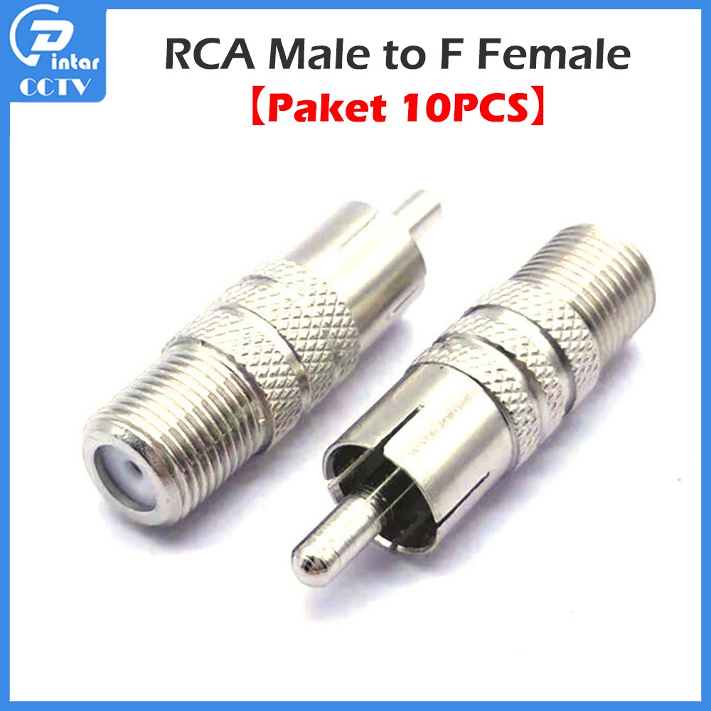 10 ชิ้น RCA DRAT Connector RCA ชาย F หญิง RF อะแดปเตอร์ Coaxial Connector Converter สําหรับกล้องวงจร