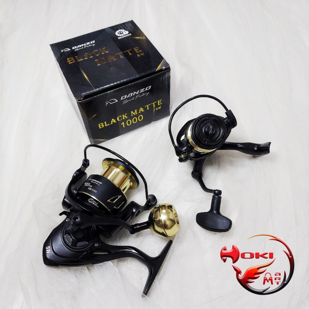 Danzo Black Matte SW POWER HANDLE 1000 2000 3000 6000 / 11+ 1 Ball Bearing / รอกหมุนที่แข็งแกร่งและค