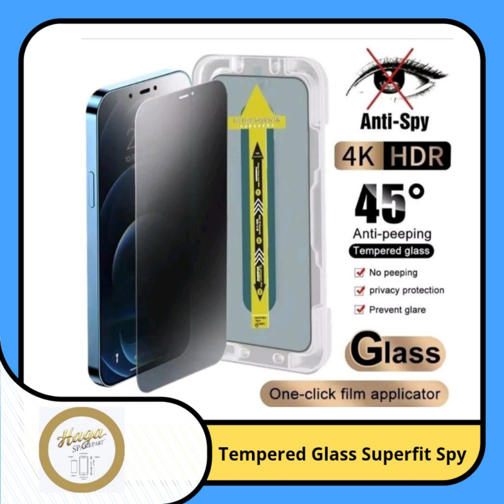 กระจกนิรภัย Superfit Spy Oppo A5s A52/A92 A57 2020 A72 5g A74 4g A74 5g A77s A76 A78 5g A91 A93 A95 