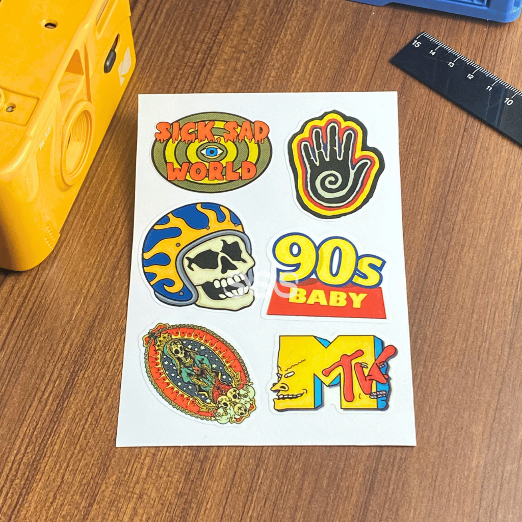 90S STICKER / AESTHETIC STICKER / สติ๊กเกอร์ย้อนยุค / สติ๊กเกอร์วันอาทิตย์ STUFF