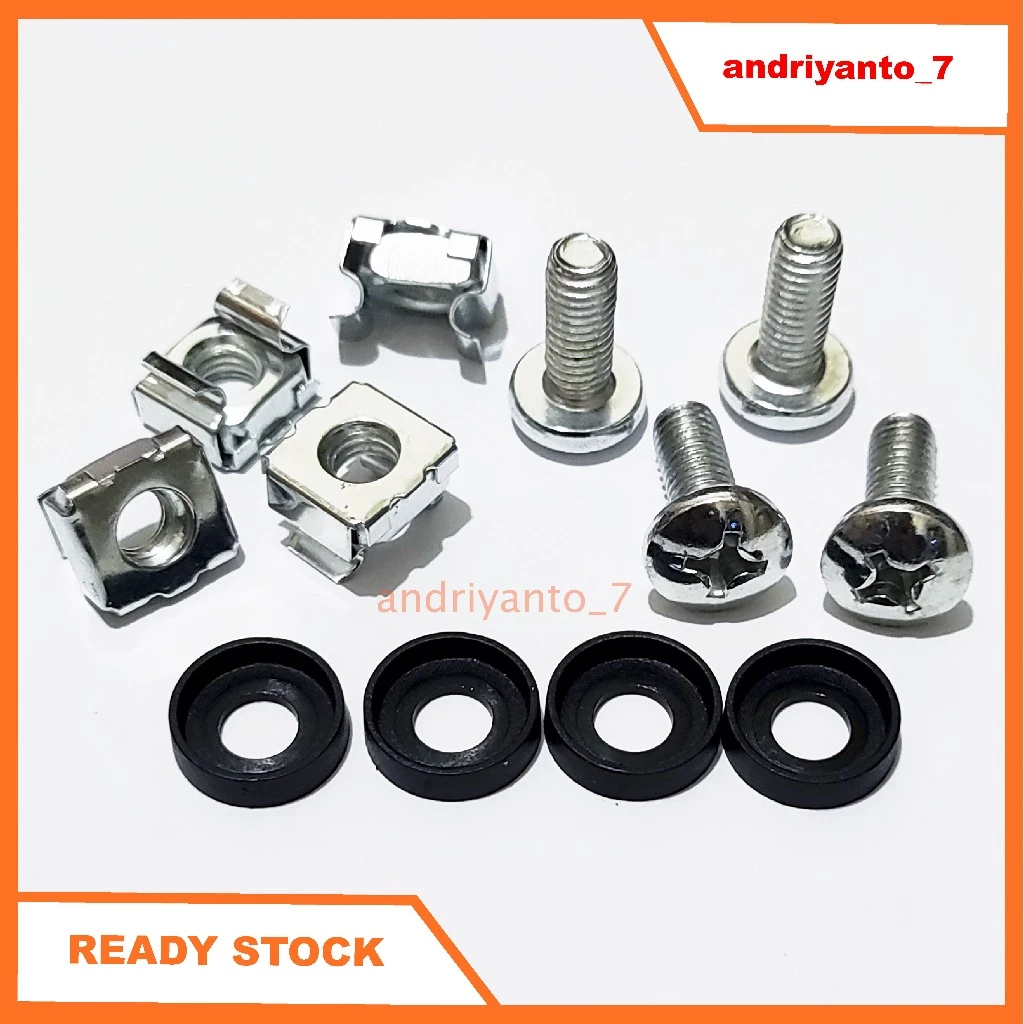 M6 Cage Nut Rackmount Cagenut Bolt Rack Server wallmount Rack ชุดเนื้อหา 100 ชิ้น