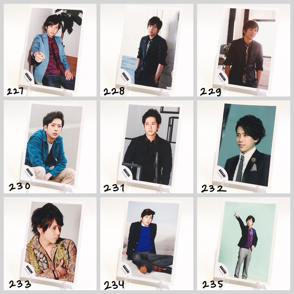 [อ่าน desc] no.227~309 Arashi Official Shoppic Sho Sakurai Ninomiya Kazuni Ohno Satoshi Jun Matsumot