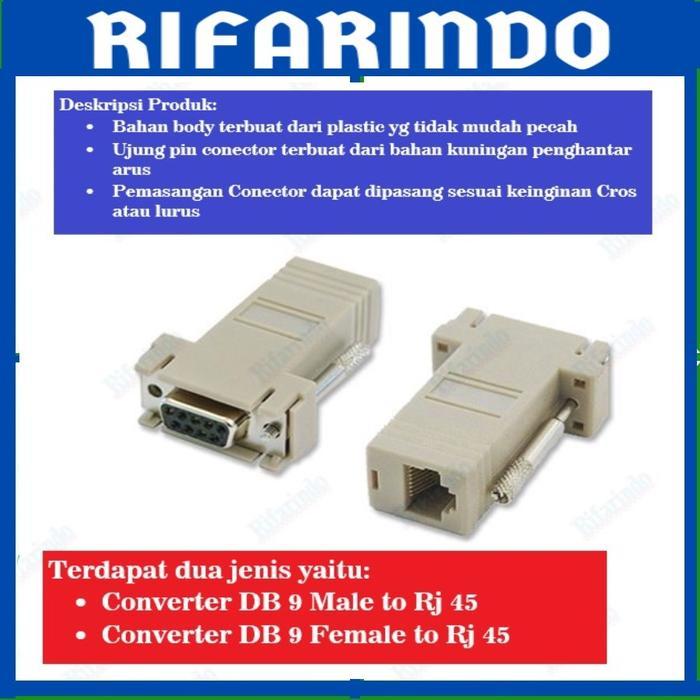 DB 9 Female to Rj 45 Converter/ DB 9 Female to Rj 45 Converter