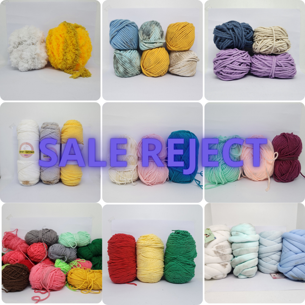REJECT / MINOR REJECT KNITTING YARN / ITEMS ARE NOT PASS QC / ราคา / สต็อกจํานวนจํากัด!!!