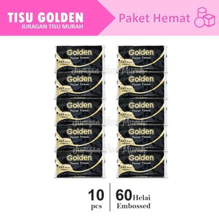 PAKET 10 PCS TISSUE TRAVEL PACK GOLDEN 60 HELAI