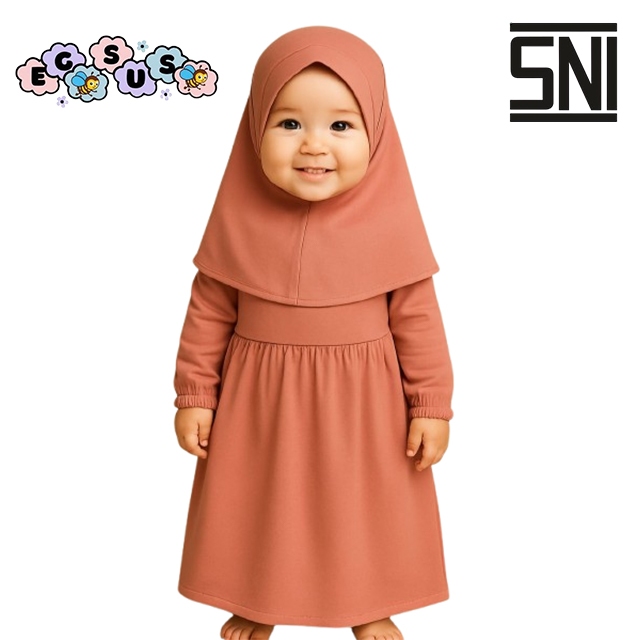 (EGSUS) Shakira Pink Gamis 0-2 Years Dusty