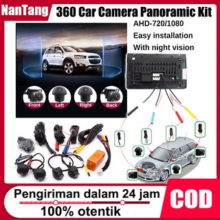Produk siap stok 360 Car Camera Panoramic Surround View 1080P AHD Right+Left+Front+ Rear View Camera System for Android Auto Radio Night Vision