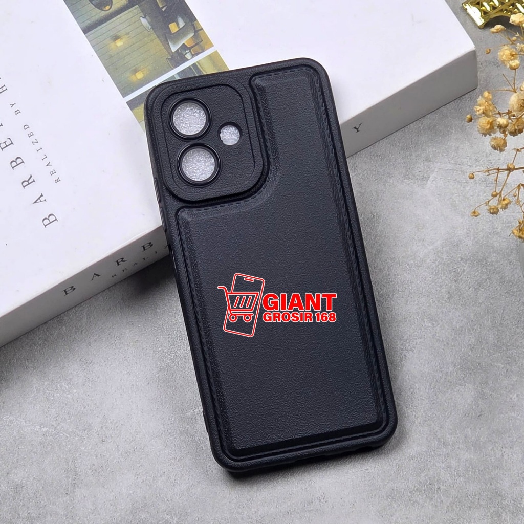 CASE TECNO SPARK GO 2 LEATHER PRO CAMERA BLACK SOFTCASE TECNO SPARK GO 2