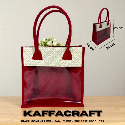 KAFFA _ CRAFT - กระเป๋าผ้าไมกาทอใบเตย/พรีเมี่ยมของที่ระลึกของขวัญพัสดุขัดขวาง