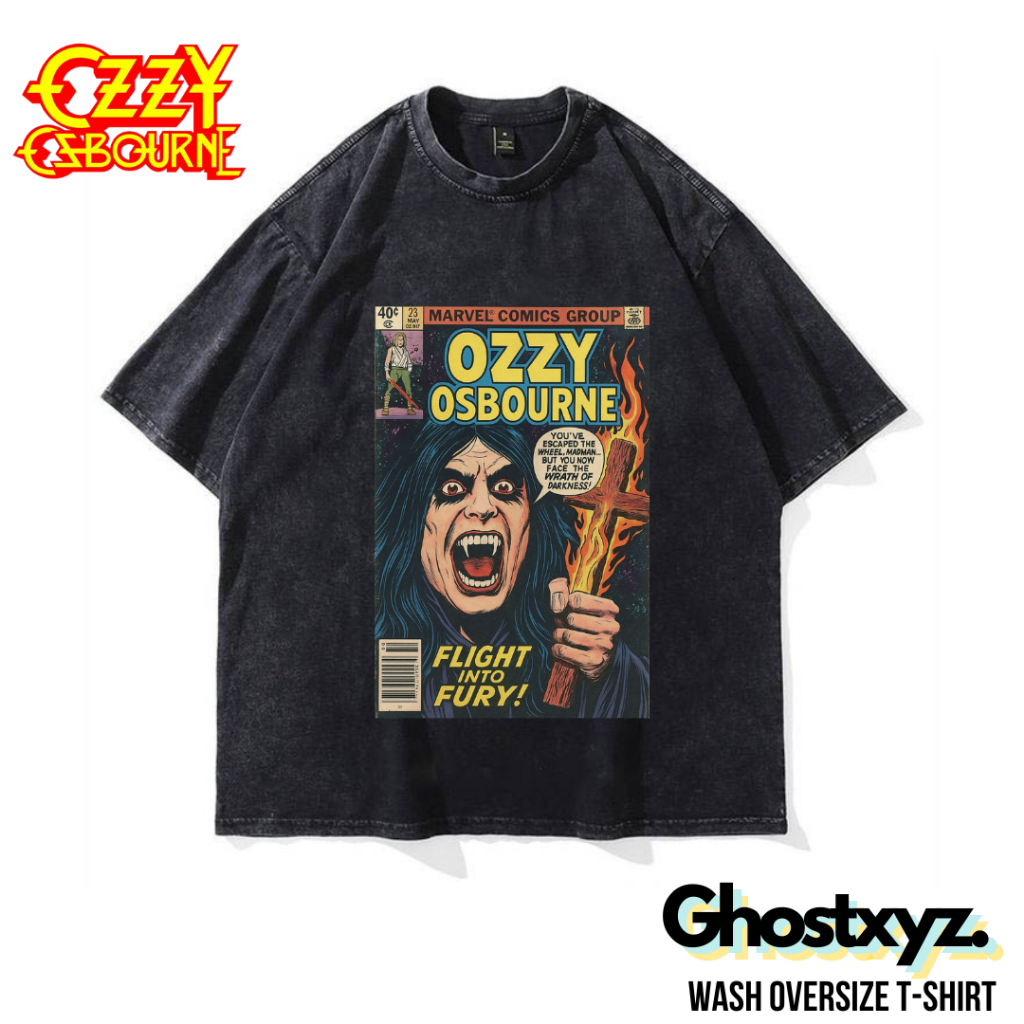 เสื้อยืด Ghostxyz Ozzy Osbourne Wash Oversize Vintage Tee Shirt