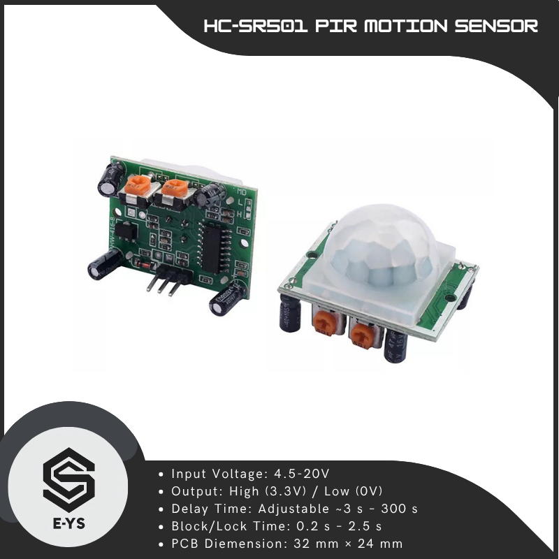 HC-SR501 PIR Motion Sensor Module - เซ็นเซอร์อินฟราเรด Pyroelectric SR501