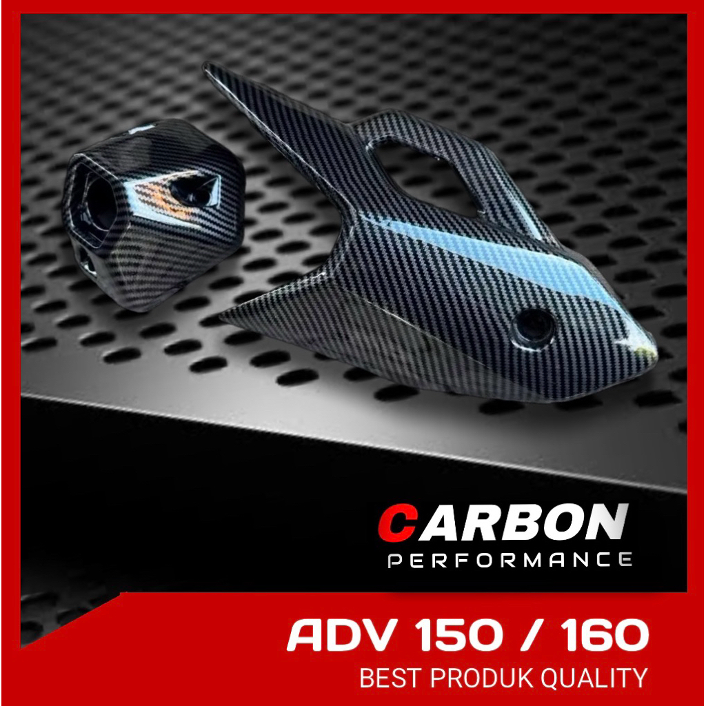 แพ็คเกจฝาครอบคาร์บอน ฝาครอบท่อไอเสีย / ช่องท่อไอเสีย ADV 150 / ADV 160 KIPS RC CARBON