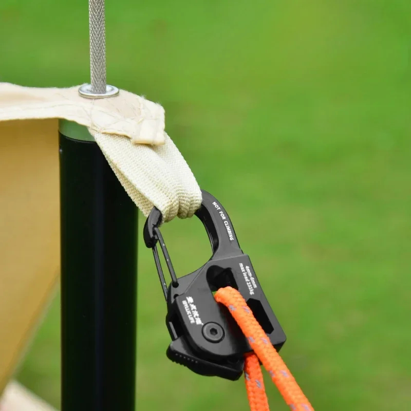 TENDA IDYLLIC LIFE Self-Locking Rope Tensioner Canopy Tent Rope Lock Size L - IDL022 - สีดํา