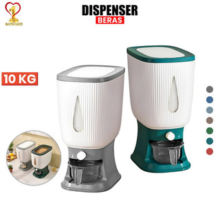 Dispenser Beras 10 KG Rice Dispenser Tempat Wadah Penyimpanan Beras Otomatis Dengan Wadah Pengering Beras Serbaguna Satu Hati SH003