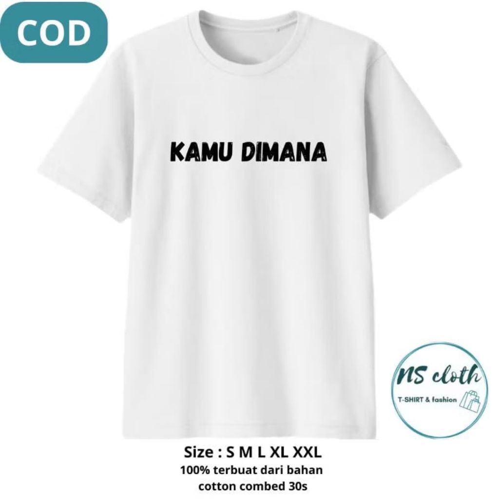 เสื้อยืด DISTRO พร้อมคําของคุณ, ANYWHERE, 30S COMBED COTTON MATERIAL