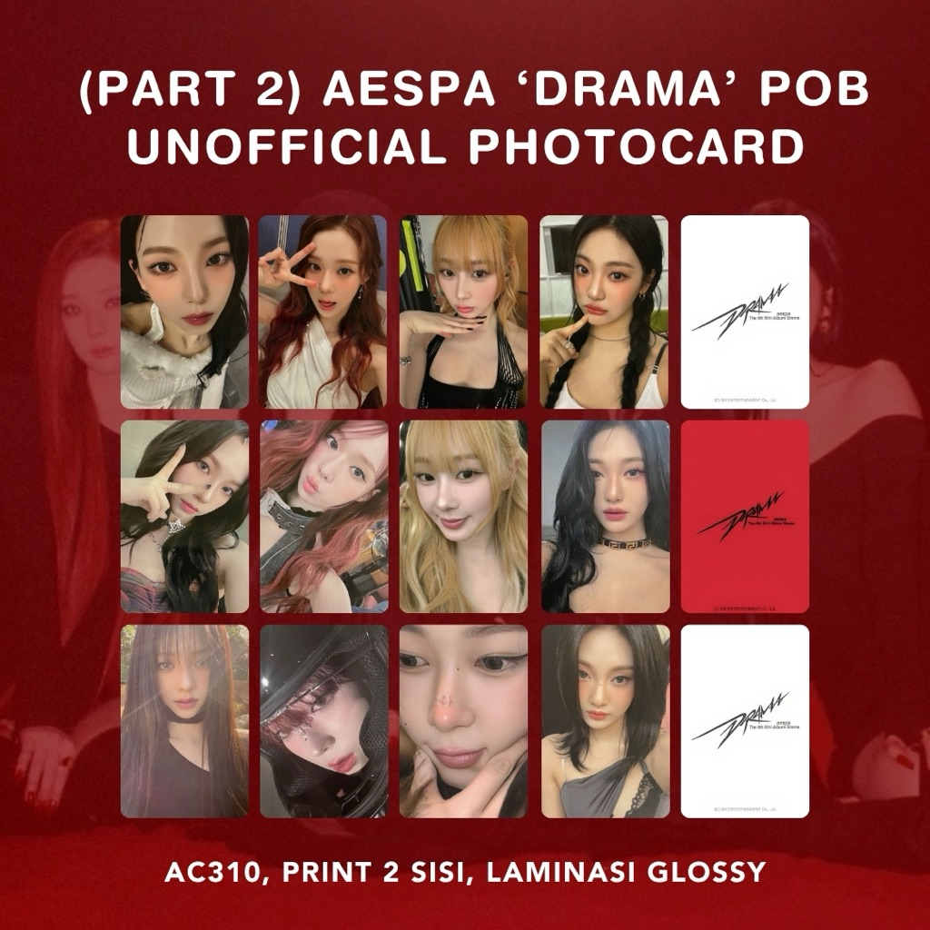 [ตอนที่ 2] POB AESPA DRAMA Unofficial Photocard Karina Winter Giselle Ningning Ktown4U LD Fansign Ma
