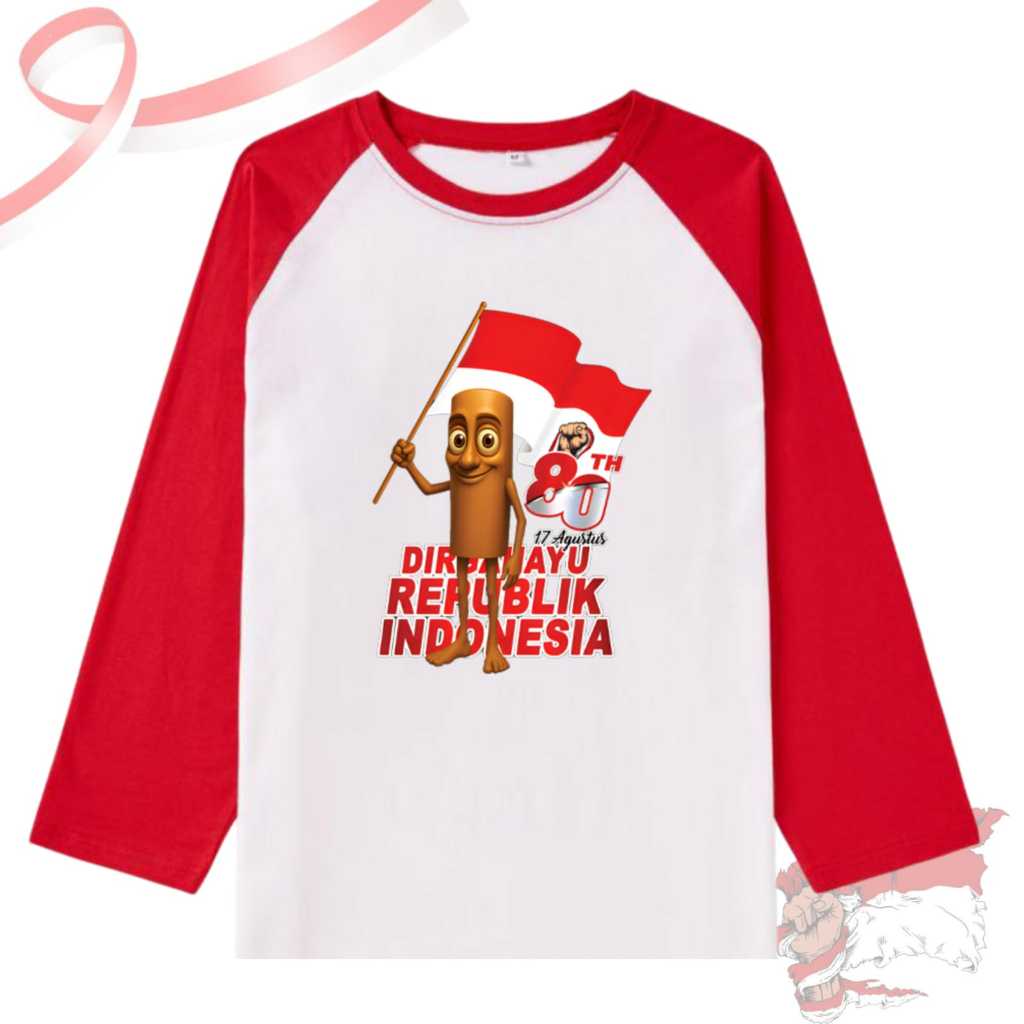 AS_STORE99 - LONG-SLEEVED ADULT INDEPENDENCE T-SHIRT - AUGUST 17TH ANNIVERSARY T-SHIRT INDONESIA