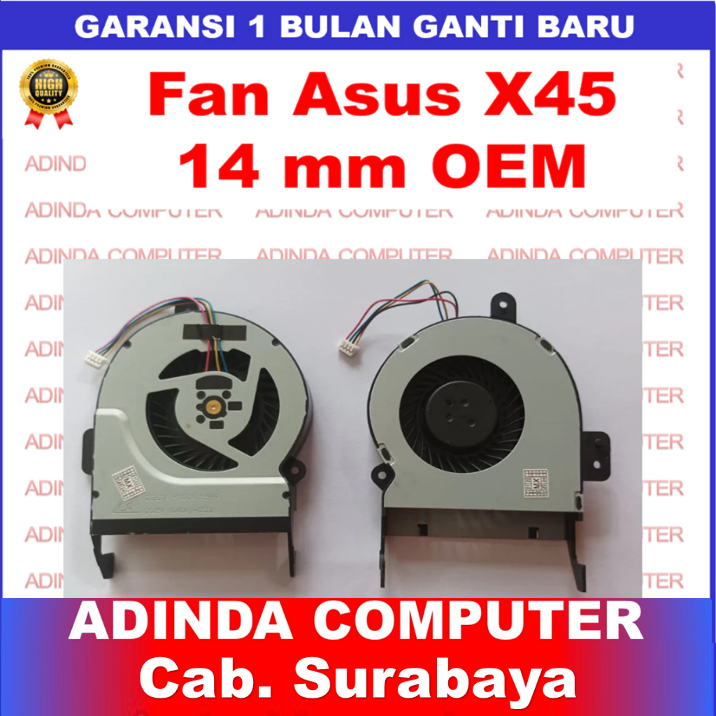 พัดลมระบายความร้อนโปรเซสเซอร์ Asus X45 X45A X45C X45U X45V X45VD 14 มม.