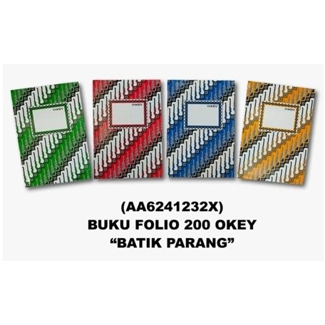 OKEY Hard Cover Folio Notebook 200 แผ่น - 200 แผ่น Folio Accounting Book *