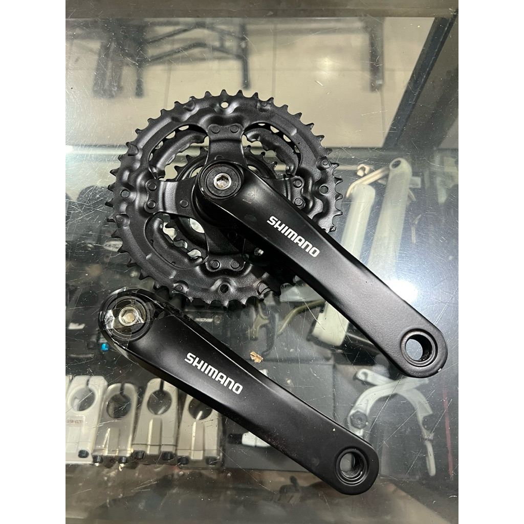 CRANK 3 ความเร็ว SHIMANO TY501 FRONT GEAR TRIPLE FEDERAL MTB MOUNTAIN BIKE 42 34 24 ALLOY BLACK