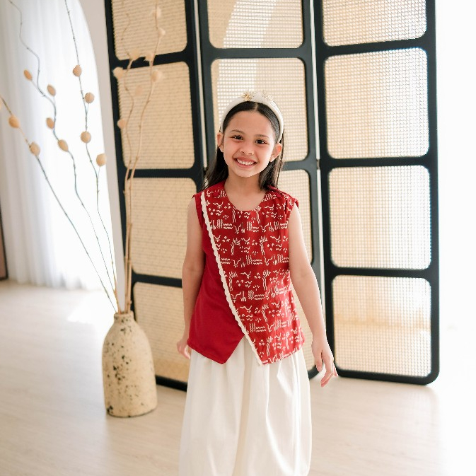 Bekids Batik - เสื้อกั๊กชาติพันธุ์ (3-12 ปี) เสื้อเด็กผู้หญิง