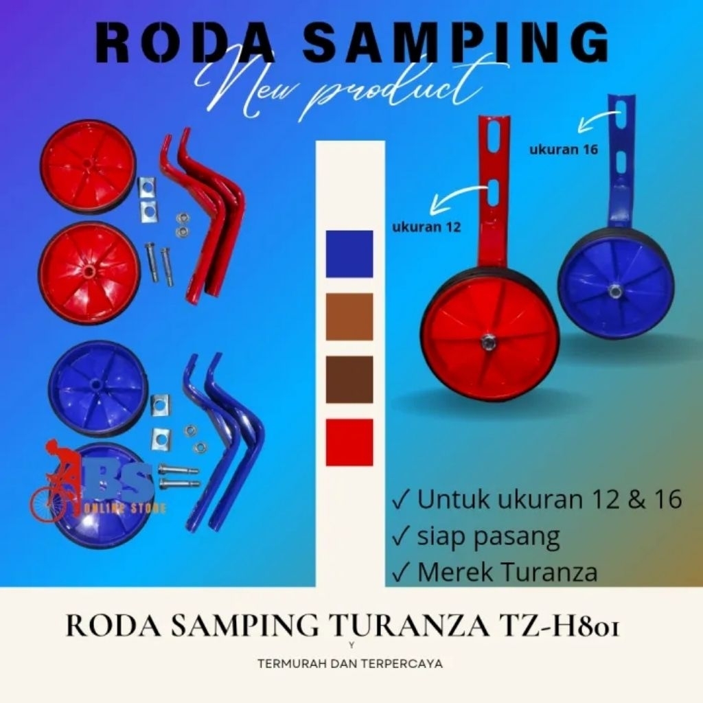 12 & 16 นิ้ว ล้อฝึก turanza สําหรับจักรยานทุกประเภท