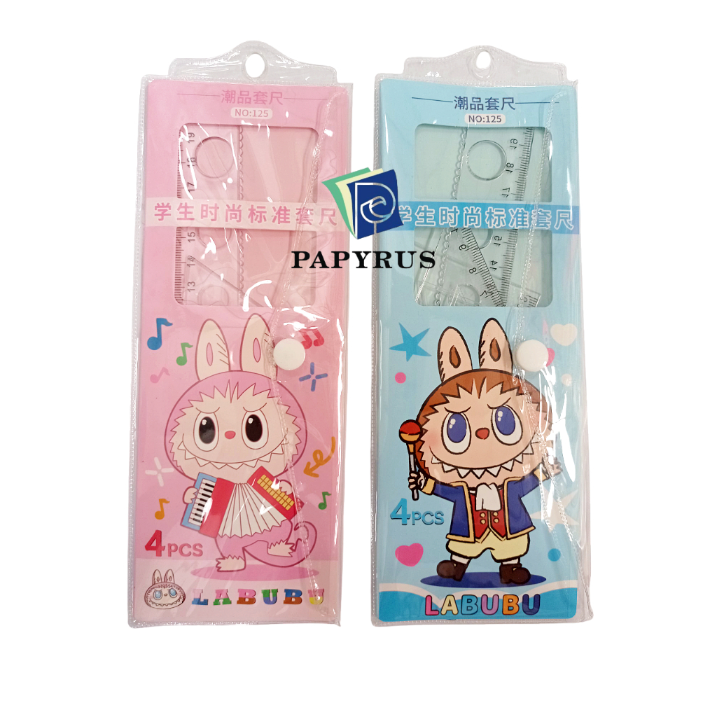 RULER / LINE / ภาชนะพลาสติก / ภาชนะพลาสติก / MOTIF RULER / SCHOOL RULER SET / RULER SET 125 LABUBU