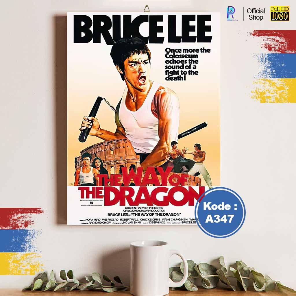 BRUCE LEE1 ไม้ตกแต่งผนังที่ไม่ซ้ํากัน BRUCE LEE1 โปสเตอร์ตกแต่งผนังสําหรับห้องและห้องนั่งเล่น AA341 