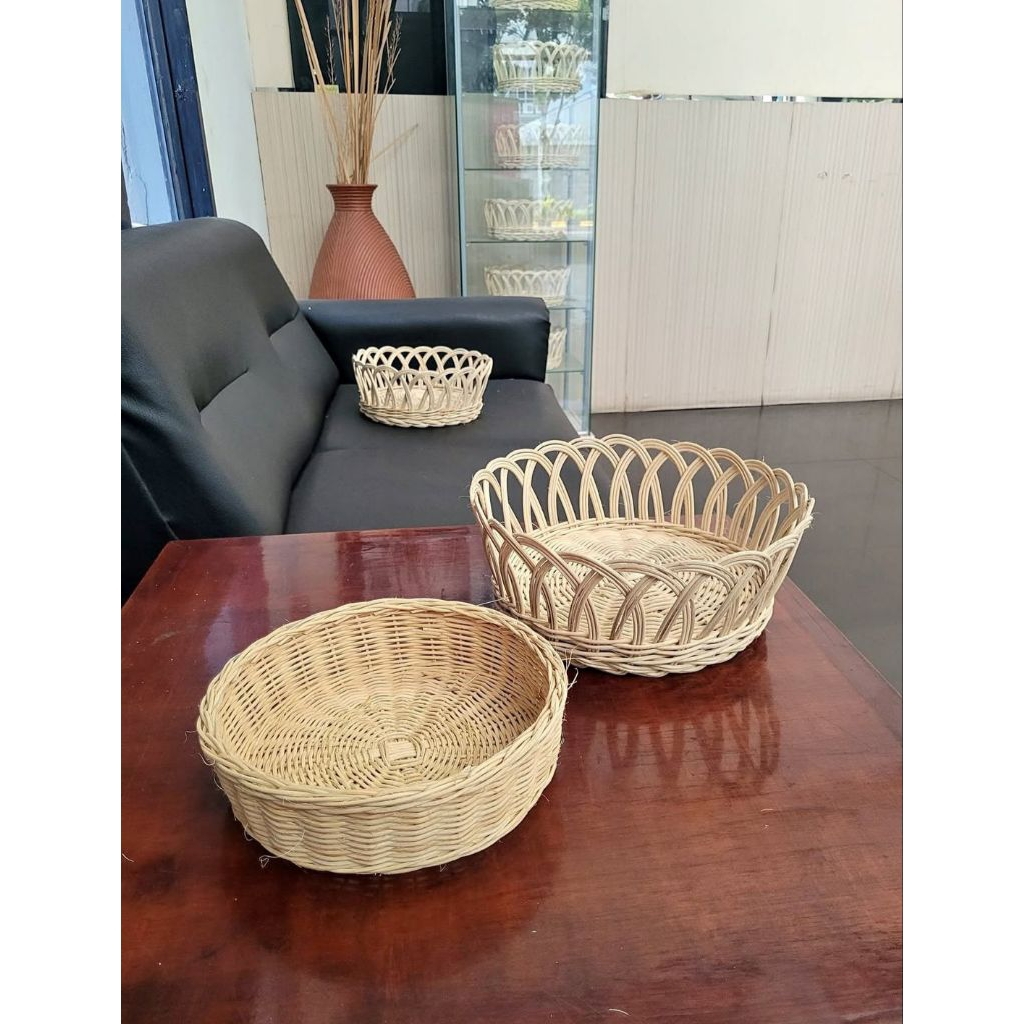 RATTAN FRUIT PARCEL BASKET / ROUND RATTAN FRUIT BASKET