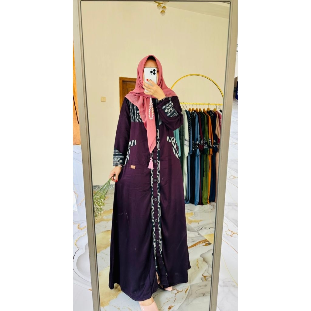 DAILY AJYAD PURPLE WOVEN DRESS BY FAREECHA_LATEST WOVEN DRESS_LAST FAREECHA DRESS
