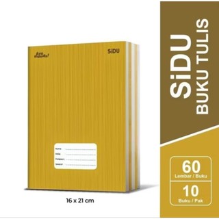 Buku Tulis SIDU Cover Coklat 60 Lembar /Buku Tulis Craft 60 Lembar (1 Pak isi 10 Buku )