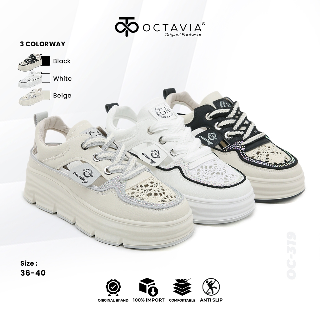 OCTAVIA รองเท้าผ้าใบลําลอง Highsole สําหรับผู้หญิง OC-319