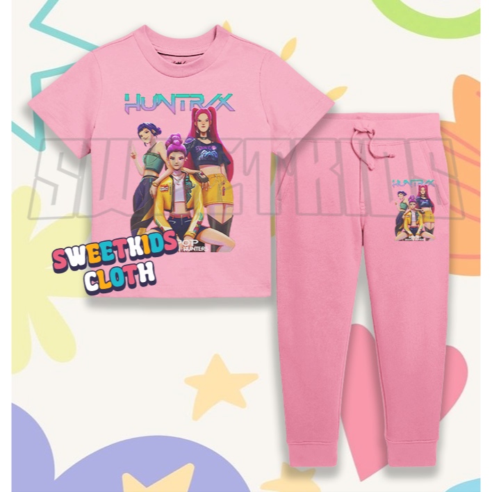 Kpop Demon Hunters Huntrix สมาชิกเสื้อยืดเด็ก/เสื้อ Jogger Huntrix สมาชิก Demon Hunters Rumi Mira Zo
