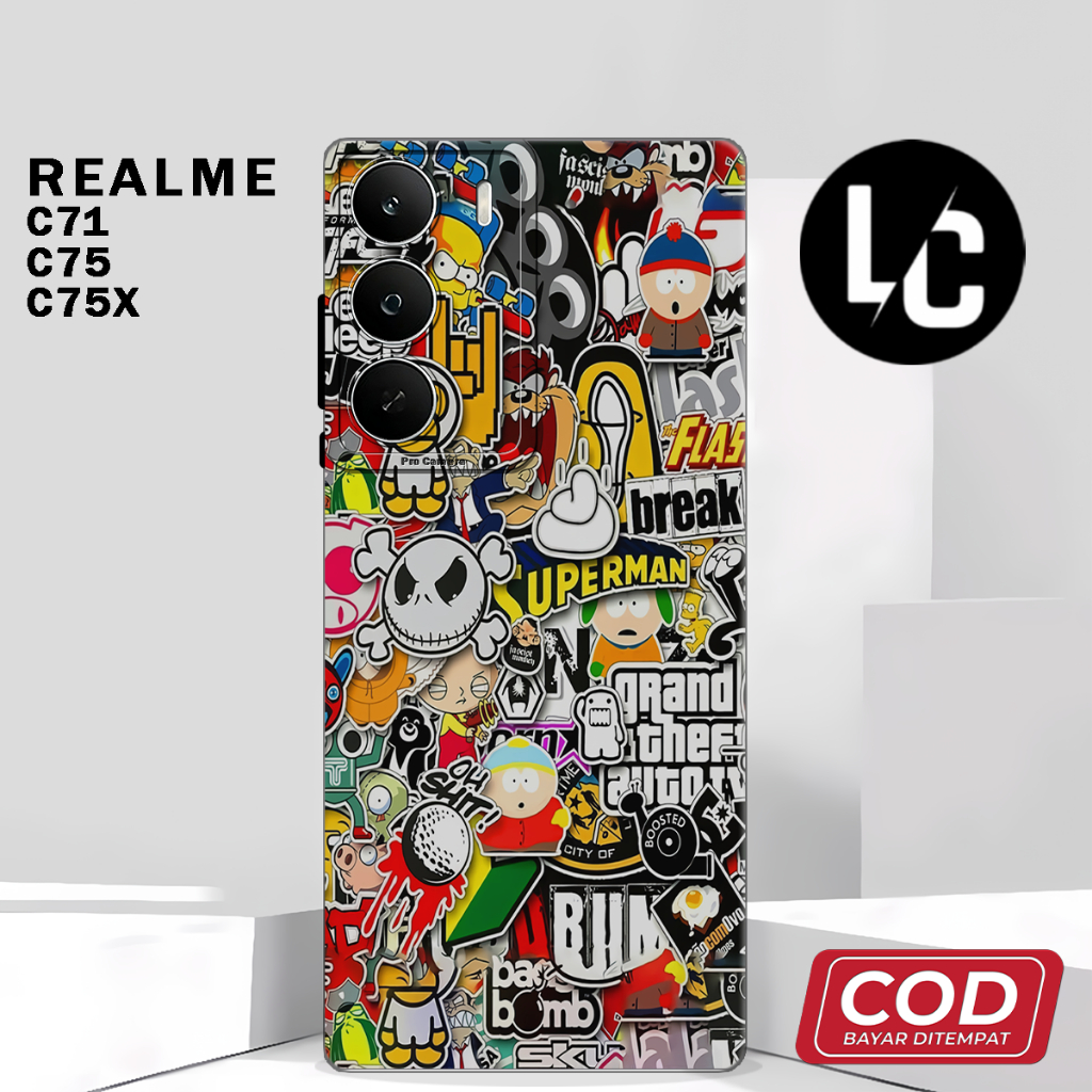 ( AF 6 ) ยืดหยุ่นยาง softcase สําหรับ REALME C71 C75X C75 ล่าสุดอะนิเมะ motif ปลอก l บทคัดย่อ l น่าร