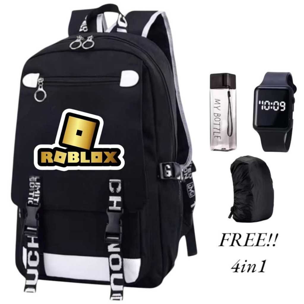Roblox Gold Robux 0016 กระเป๋านักเรียนประถมสําหรับเด็กชายและเด็กหญิง Viral 2025 ล่าสุด