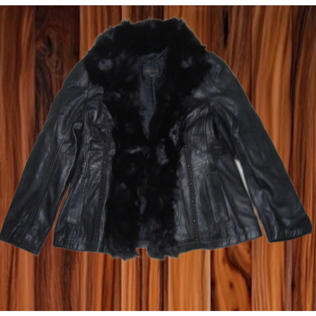 TOP QUALITY หนังแท้และแจ็คเก็ต FUR ของแท้ JK 082