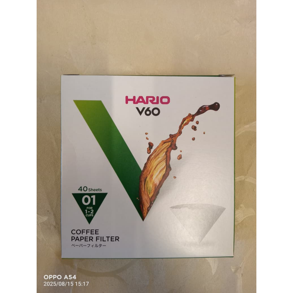 Hario V60 Paper Filter 01 สีขาว บรรจุ 40 แผ่น Made In Japan VCF-01-40