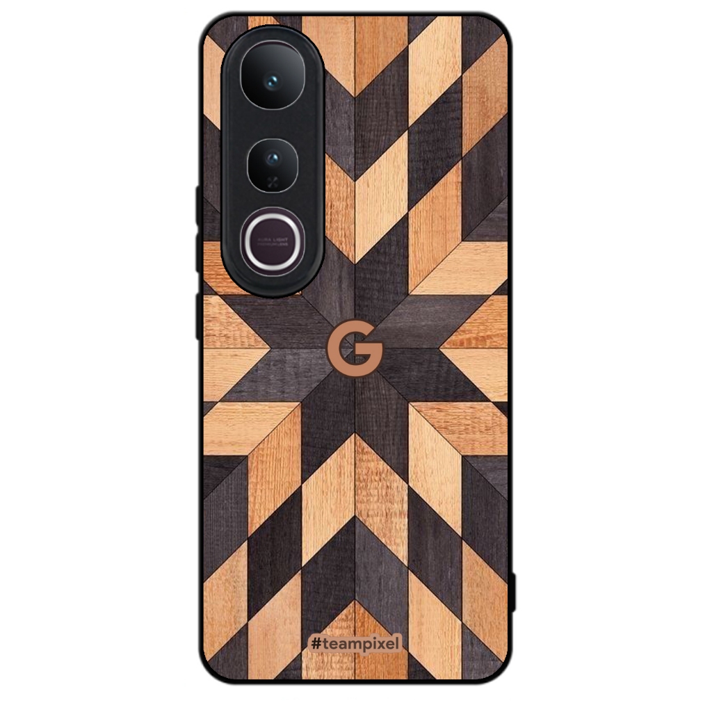 Casing Case Cover Vivo V40 V50 Lite Y18 Y28 Y29 iQoo Z9x Hybrid Hardcase Softcase Premium Motif Wood