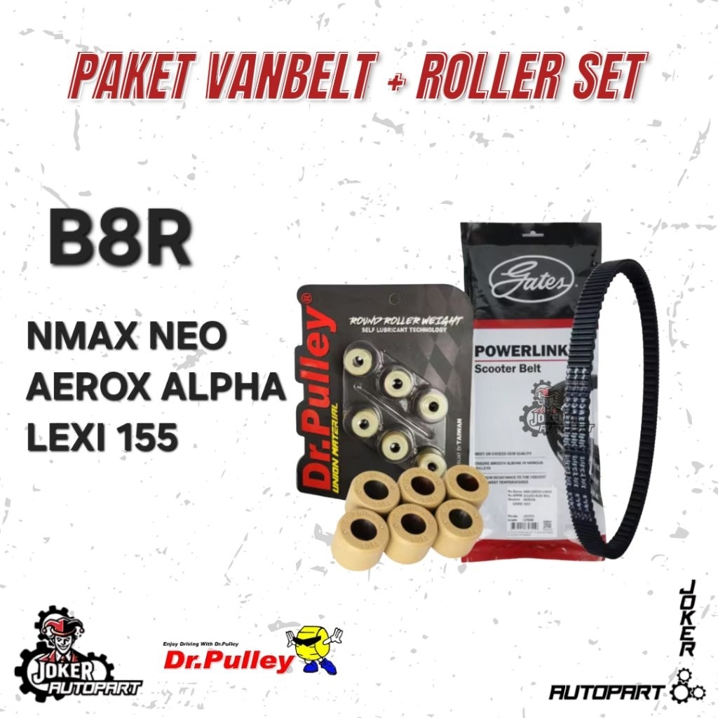 Vanbelt ชุดลูกกลิ้ง Assy Nmax Neo Aerox155 Alpha Lexi LX155 Fanbelt Vbelt B8R
