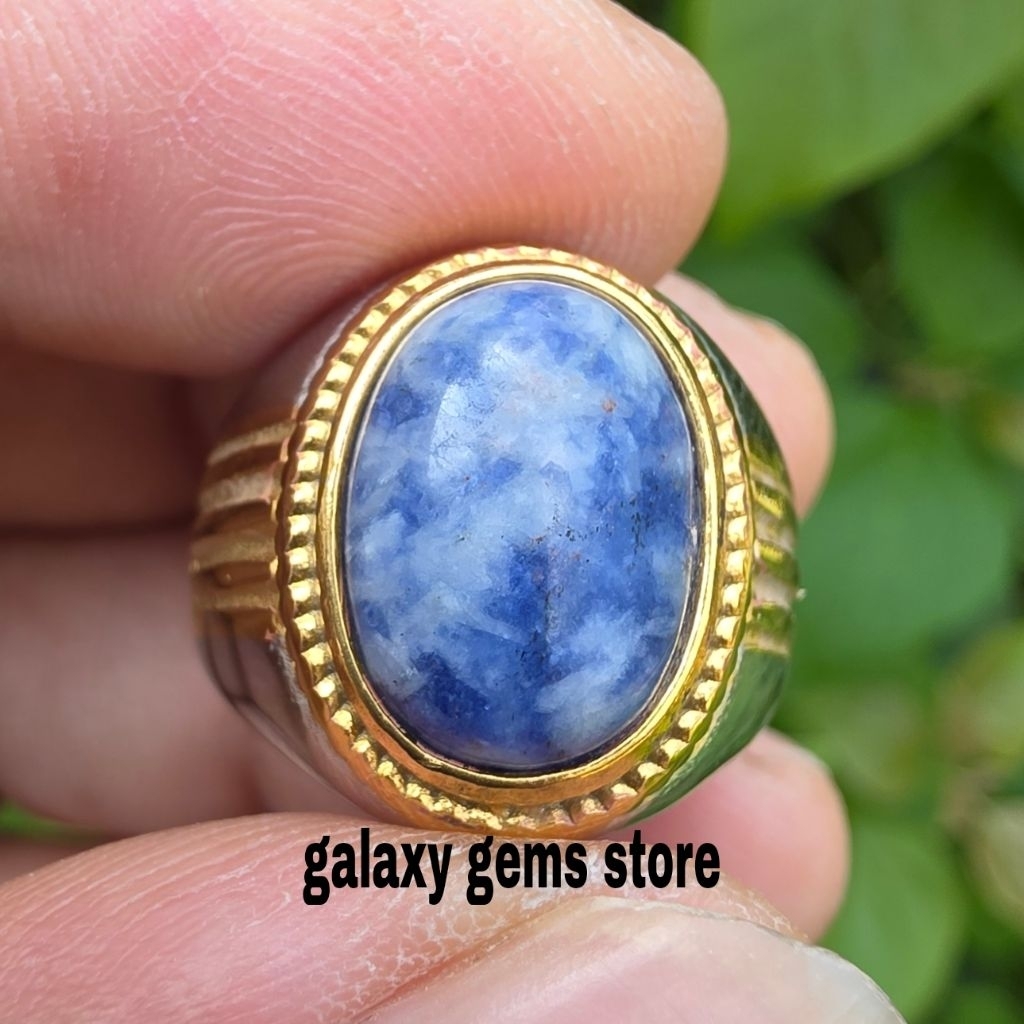 แหวนหิน Lapiz lazuli หินธรรมชาติ