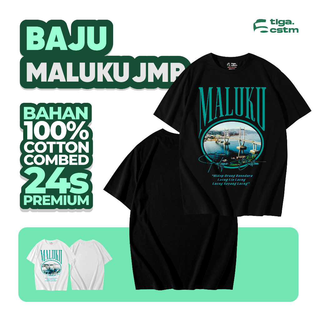 MALKU JMP เสื้อยืด Distro Cotton Bombed 24s เสื้อยืด UNISEX MALKU JMP