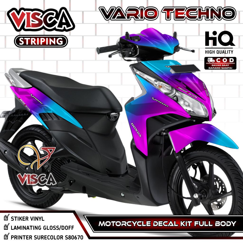 Vario 110 Techno Full Body Decal - Vario Techno 110 Full Body Sticker - Vario Techno Decal - Vario 1