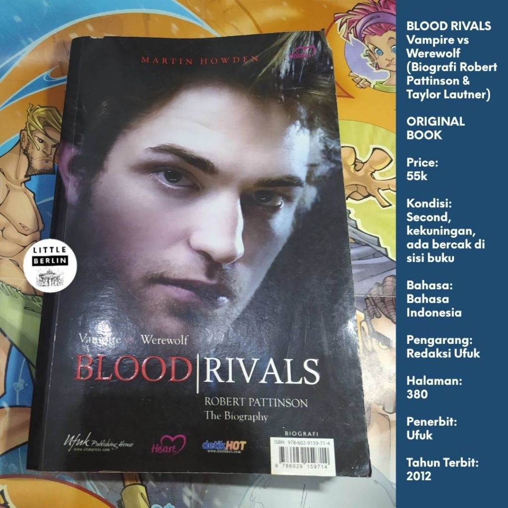 ต้นฉบับ Biography of Cast ฟิล์ม TWILIGHT SAGA Robert Pattinson Taylor Lautner อินโดนีเซีย (Preloved)