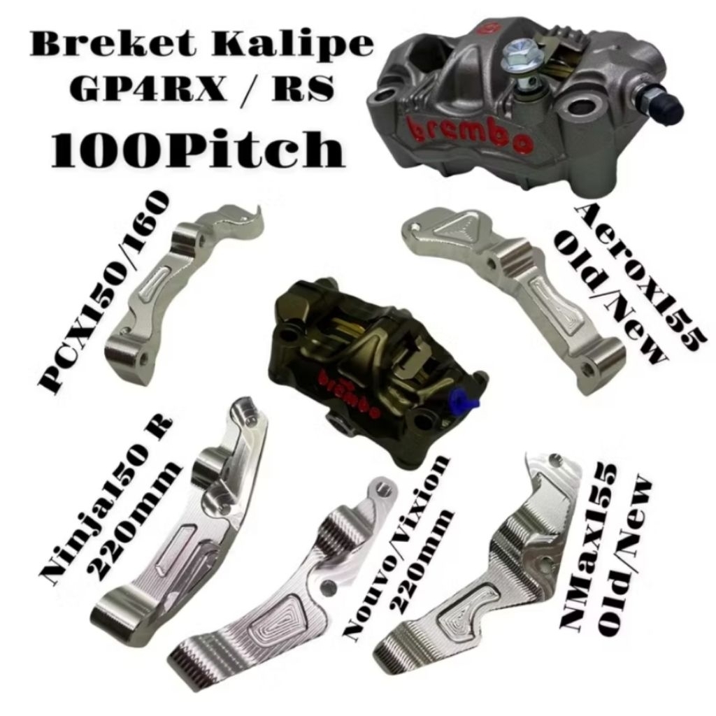 ด้านหน้า CALIPER BRACKET 4 ลูกสูบ GP4RX m7 m50 GP4Rs Twin Africa vario beat scoopy Tiger m432 africa