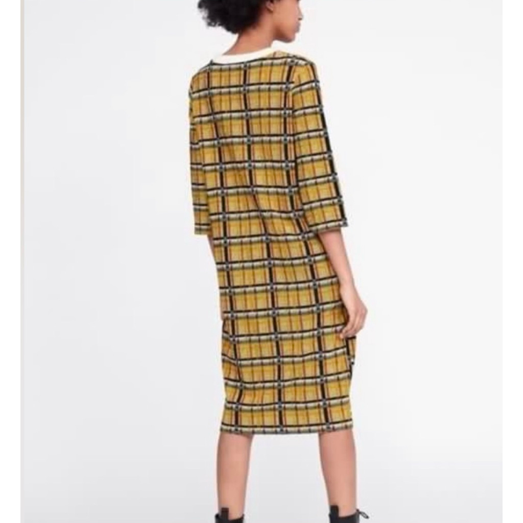 (BNWT) ZARA MIDI STRIPE YELLOW DRESS / MIDIDRESS สําหรับผู้หญิง