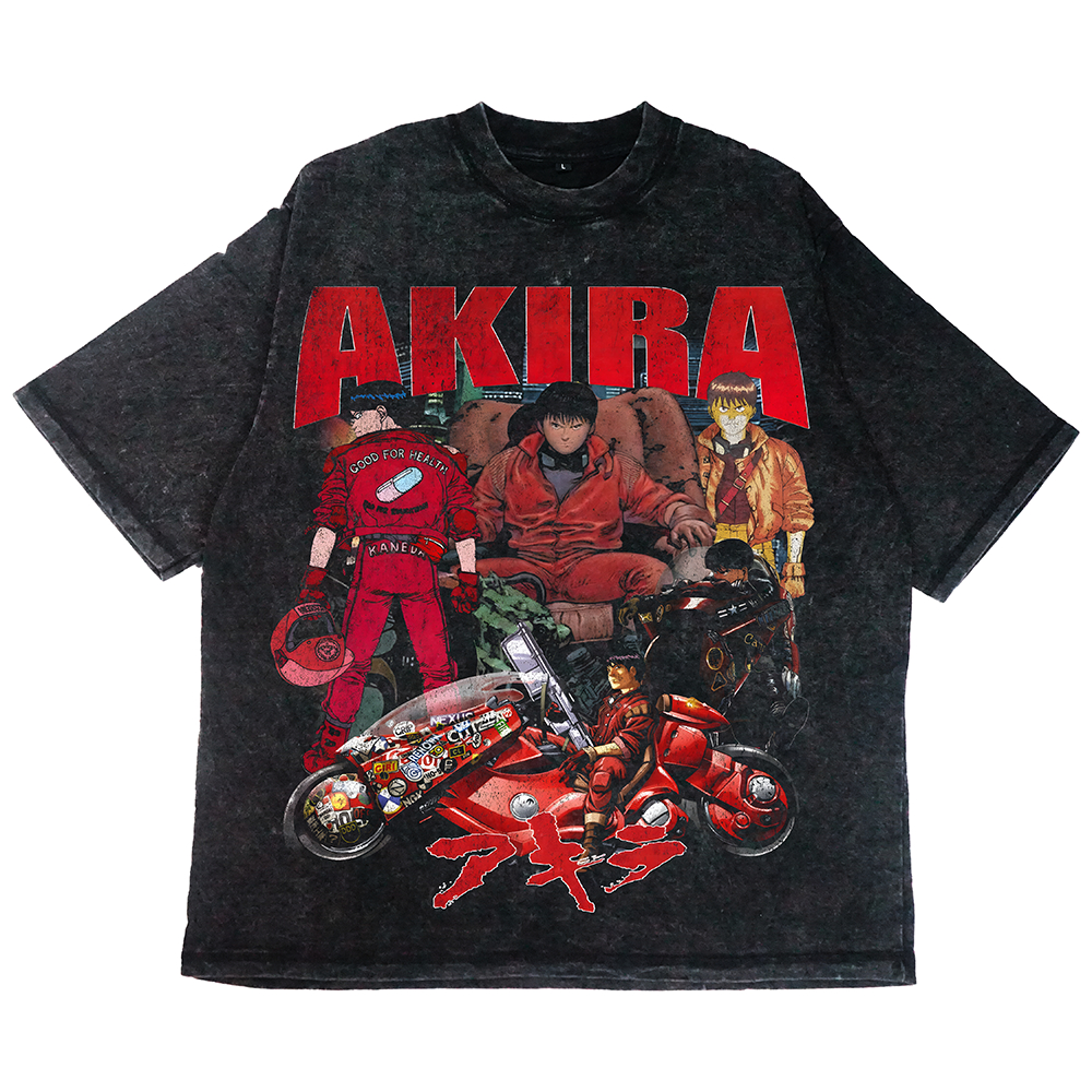 Akira / Stonewash / Boxy Oversize / Regular Upsize / Skena Music เสื้อยืดอนิเมะ