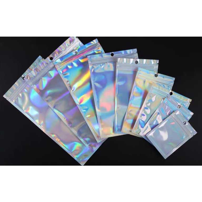 [พร้อมไซส์ | WITH HOLES] Hologram & OPP Motif Ziplock Packing Packing Packing Packing Packing Packin