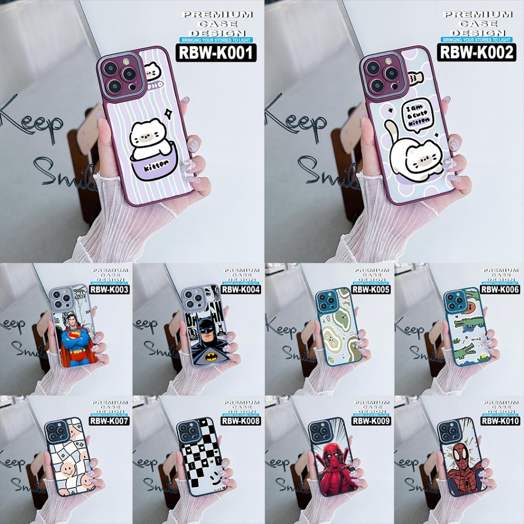 IPH 12 PRO / 12 PRO MAX /13 / 13 PRO /13 PRO MAX / 14 /14 PRO CASE MOTIF kODE RBW K001-K010