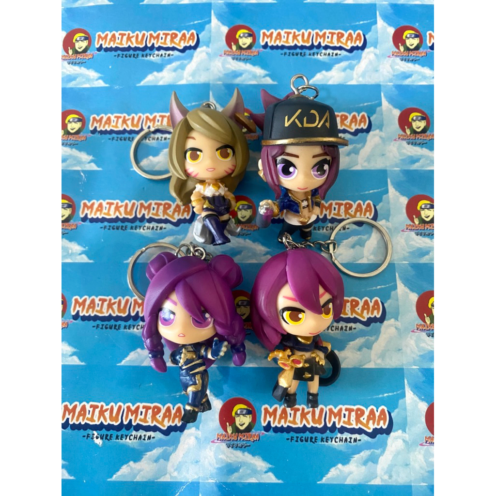 พวงกุญแจฟิกเกอร์ GANTUNGAN / พวงกุญแจ League of Legend LOL KDA Ahri Akali Kaisa Evelynn