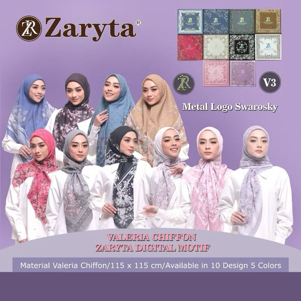 ผ้าพันคอ Zaryta Hijab Chiffon Valeria